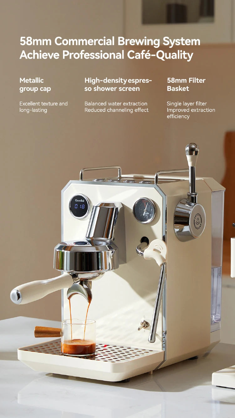 CAFOVO Gemilai G3006 Coffee Machine Espresso  15bar Pressure Home Use Espresso Coffee Machine Home Use Coffee Maker 220V