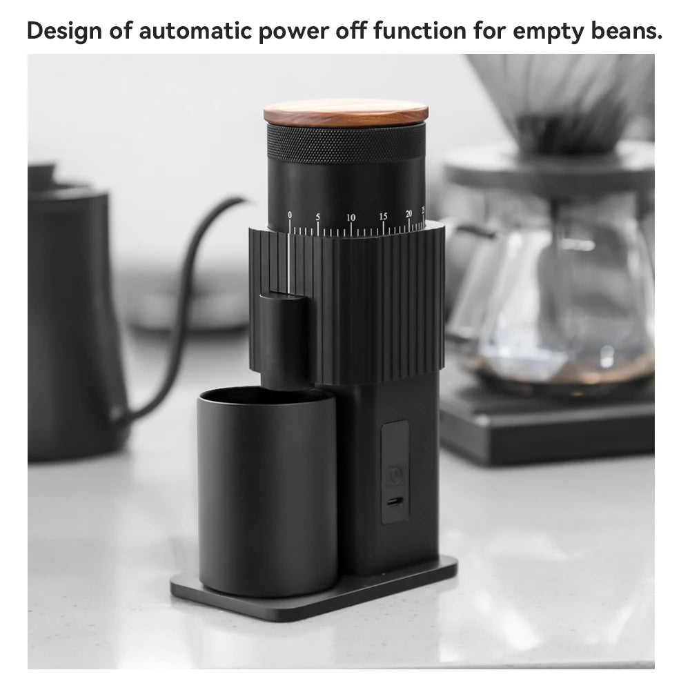 CF WISDOM Portable Electric Coffee coffee accessories Adjustable Coarseness Rechargeable, Aluminum Body, Magnetic