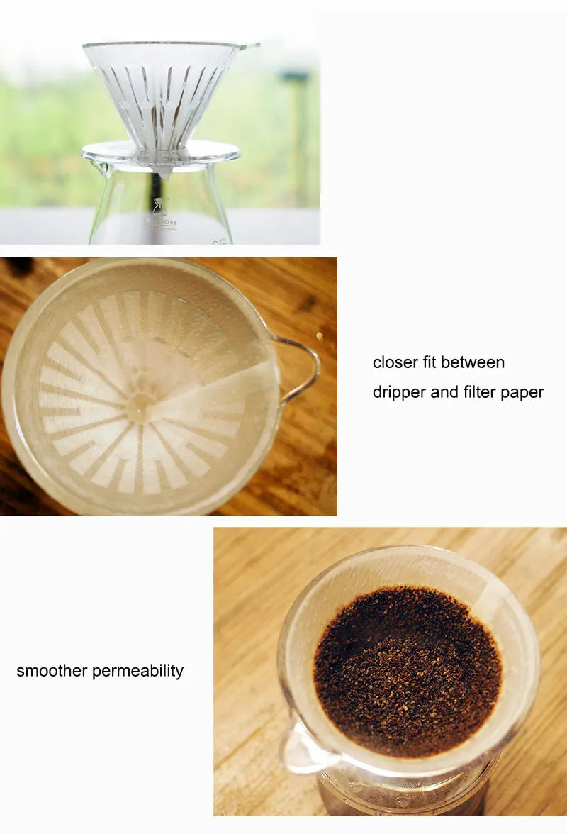 TIMEMORE PCTG Crystal Eye dripper coffee dripper pour over coffee maker Conical coffee filter cup hand drip reusable filters