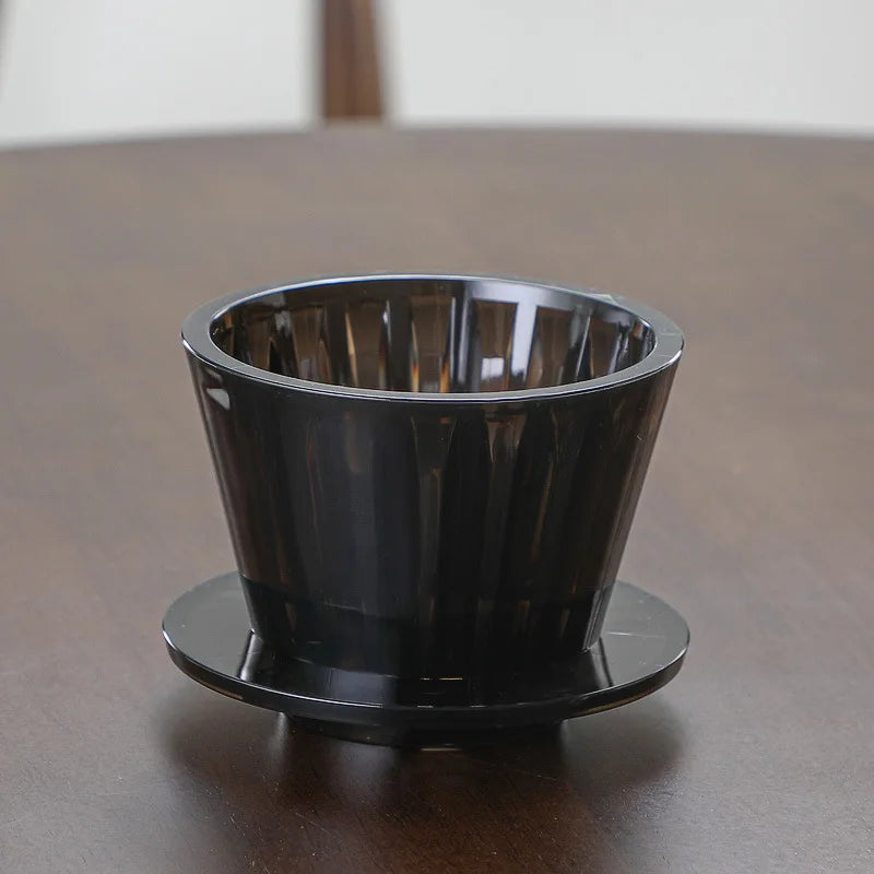 Wave Coffee Dripper 1-2Cups Crystal Eye Pour Over Coffee Dripper With Coffee Filter Papers 50 Sheets Coffee Filter Set