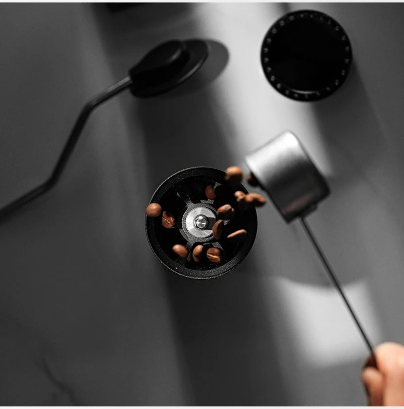 MHW-3BOMBER Manual Coffee Grinder 0.016mm/Click Conical Burr for Espresso Pour Over Adjustable Stainless Steel Barista Tool