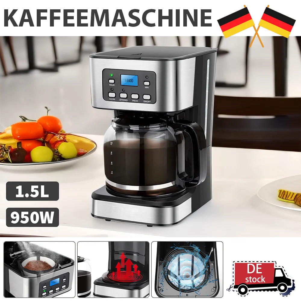 Automatic Espresso Coffee Machine Temperature Adjustable Cold/Hot Super Slim Coffee Maker Machine Ground Coffee Cafeteria