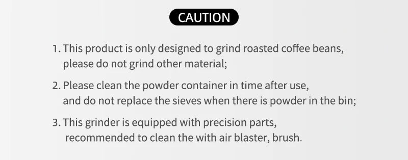 MHW-3BOMBER Manual Coffee Grinder 0.016mm/Click Conical Burr for Espresso Pour Over Adjustable Stainless Steel Barista Tool