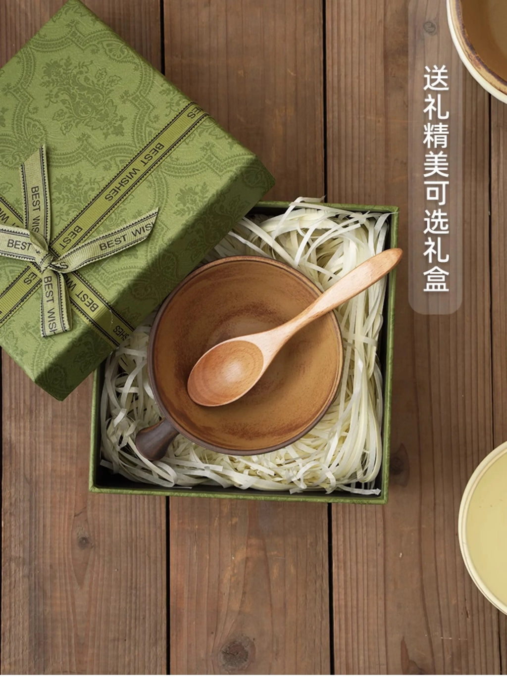 Vintage bamboo coffee cup ceramic mug creative high-end exquisite Japanese niche cup