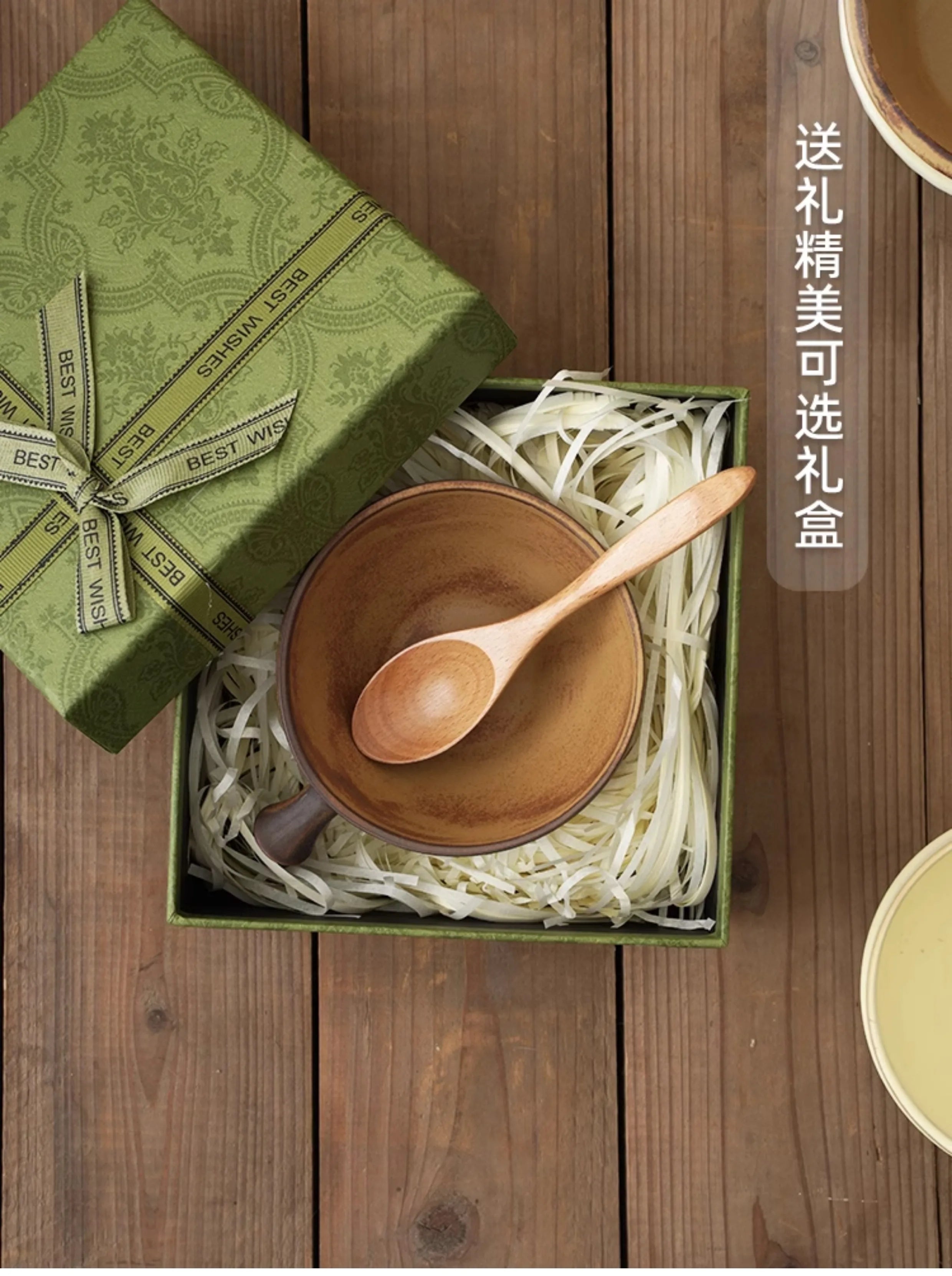 Vintage bamboo coffee cup ceramic mug creative high-end exquisite Japanese niche cup
