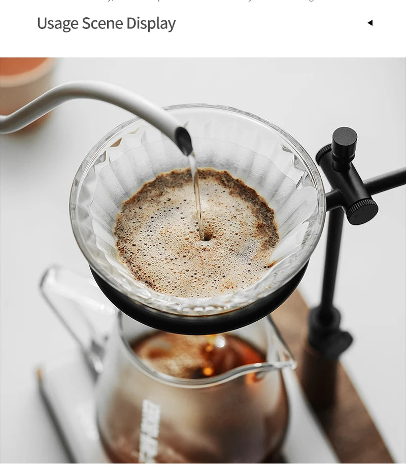 MHW-3BOMBER Glass Coffee Filter Cups and Espresso Filter Paper Set Reusable Cone Pour Over Coffee Dripper Filters Accessorie