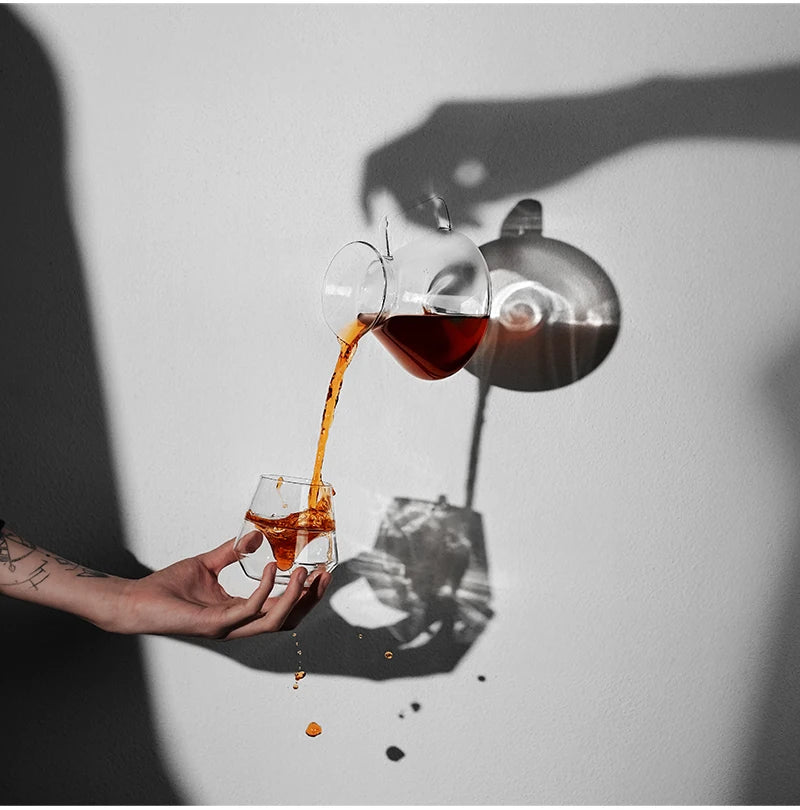 MHW-3BOMBER Hill Coffee Server Guide Extraction Pour Over Coffee Server Ergonomic Handle High-Borosilicate Glass For Barista