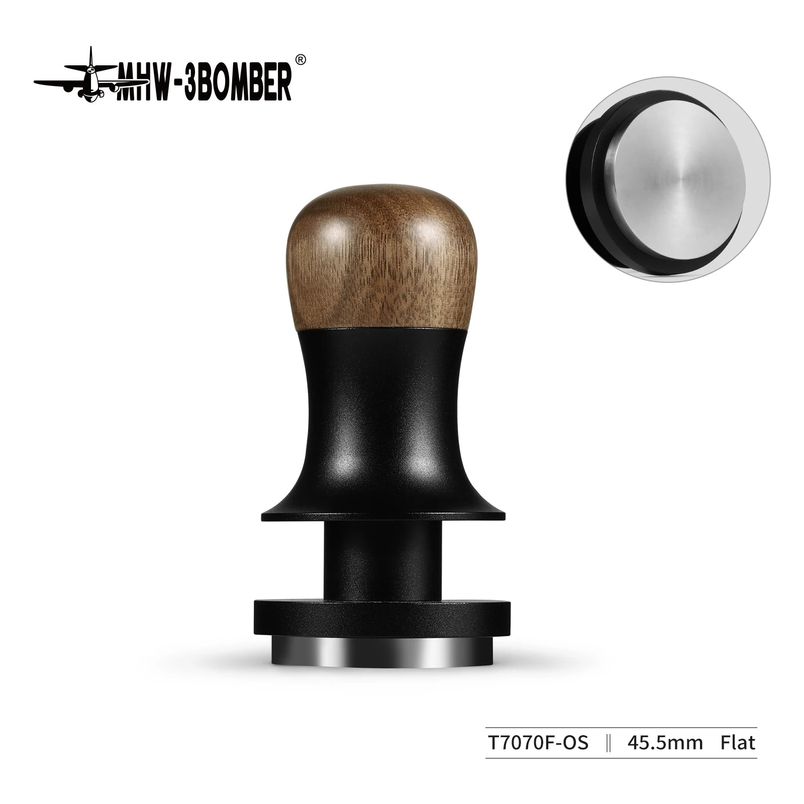 MHW-3BOMBER Constant Pressure Coffee Tamper 45.5mm 49.7mm 51mm 53.35mm 58mm 58.5mm Espresso Flat Tampers Loaded Barista Tool