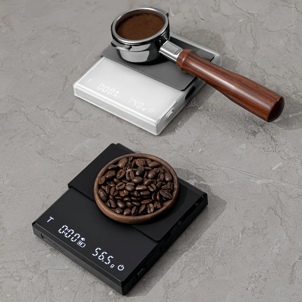 Electronic Coffee Scale Smart Powder-water Ratio Timing USB Silicone Pad High Precision Good Quality Professional Coffee Tools