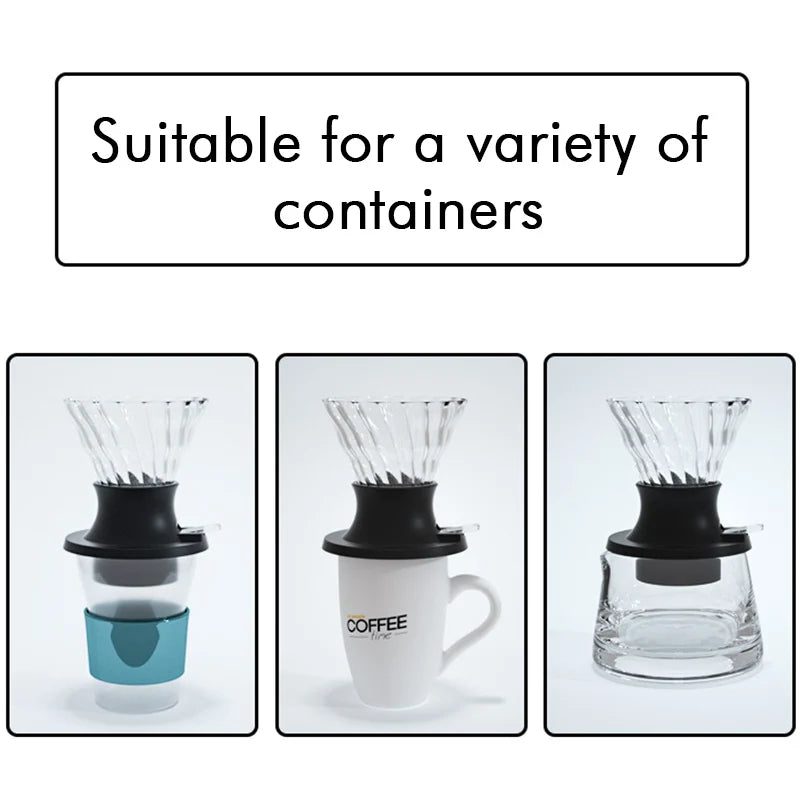 Immersion Coffee Dripper V02 Immersion Drip Coffee Glass Switch Pour Over Coffee Maker Drip  Coffee Dripper and Filters