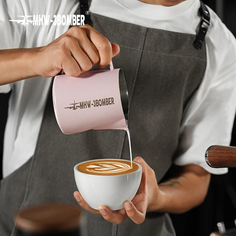 MHW-3BOMBER 500/600ml Milk Frothing Pitcher Stainless Steel Milk Coffee Latte Art Barista Cup Espresso Frother Steaming Pitcher
