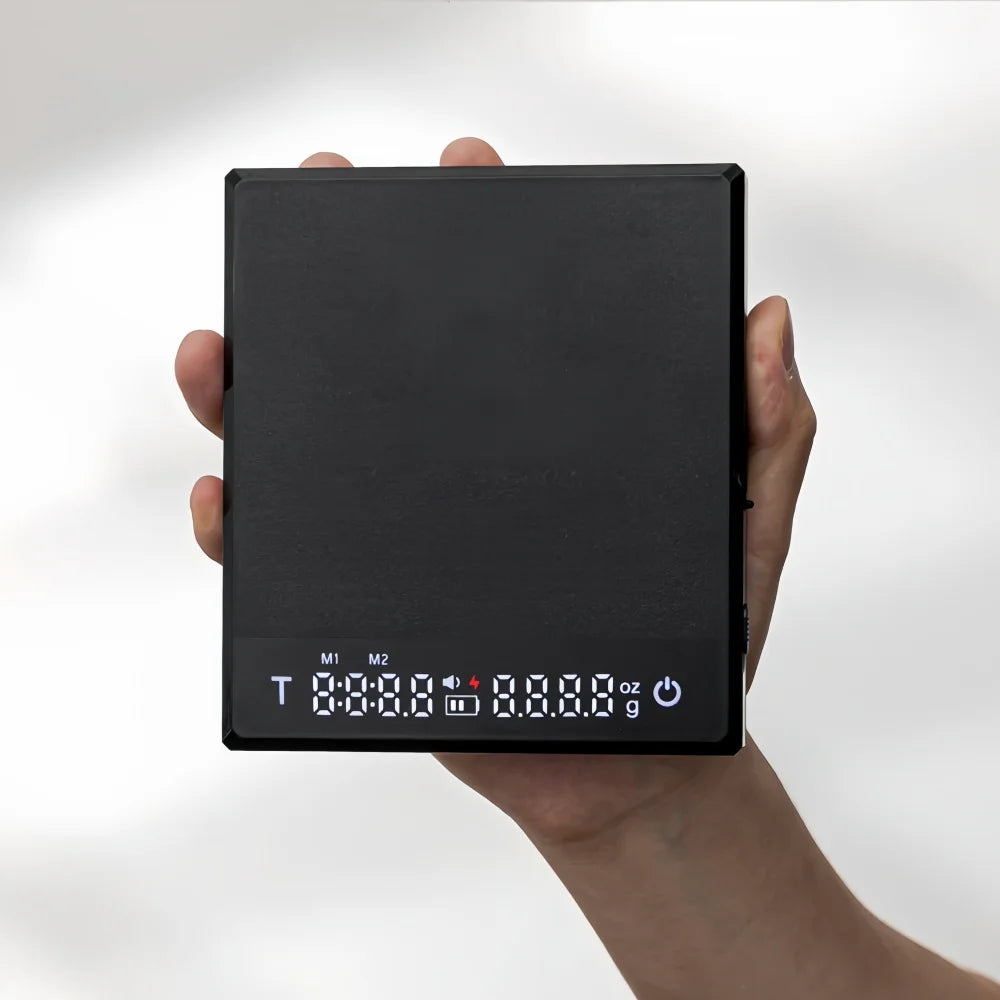 Electronic Coffee Scale Smart Powder-water Ratio Timing USB Silicone Pad High Precision Good Quality Professional Coffee Tools