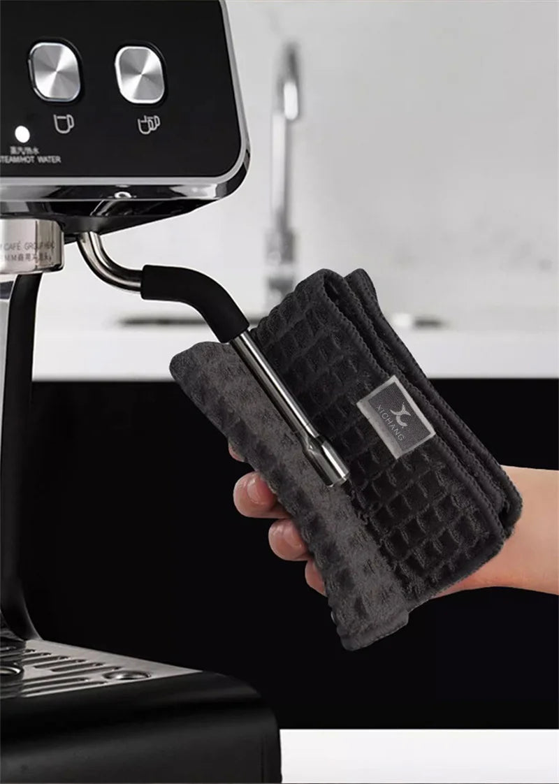1/4Pcs Coffee Bar Cleaning Towels Super Absorbent Microfiber Cleaning Cloth Towel Home Barista Clean Tool Coffee Machine Cleaner