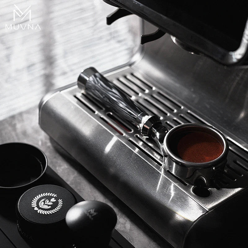 MUVNA Espresso Bottomless Portailfter Lucifer Series, Naked Portafilter with Basket Fits E61/Nuova/Delonghi/Breville Machines