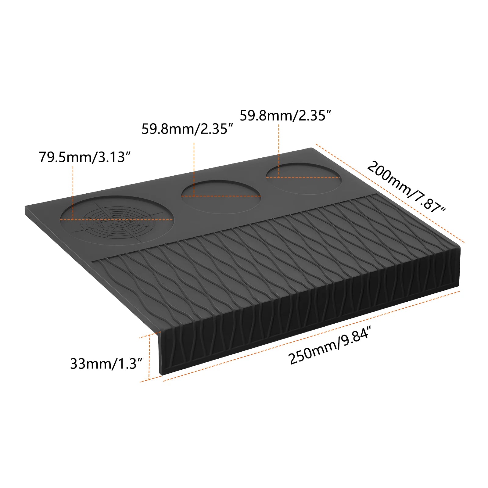 IKAPE Espresso Tamping Mat, Food Grade Silicone Coffee Tamper Mat, Portafilter Tamp Mat Espresso Accessory for Baristas