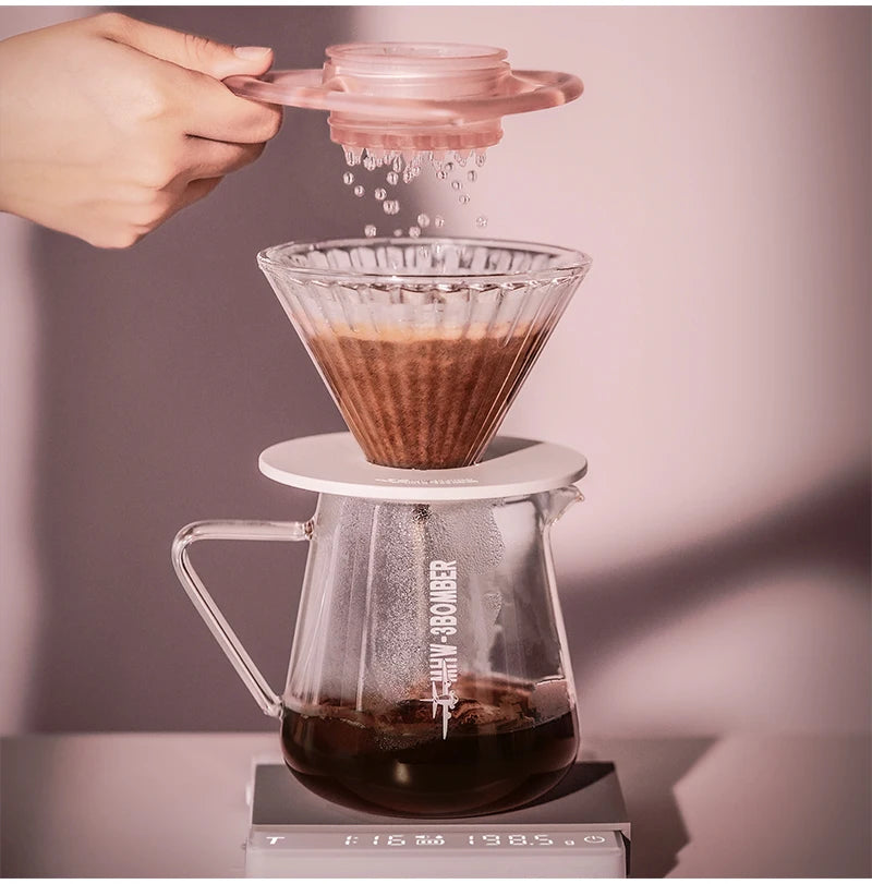 MHW-3BOMBER Pour-Over Coffee Splitter Control Flow Rate Coffee Dripper Portable Coffee Filter for Travel/Camping/Backpacking