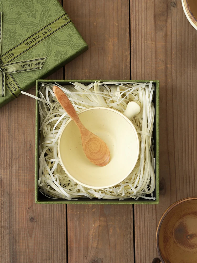 Vintage bamboo coffee cup ceramic mug creative high-end exquisite Japanese niche cup