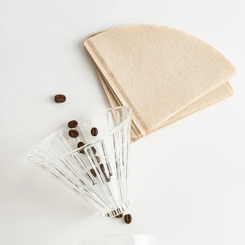 YRP 60 V Coffee Filter Paper Count Disposable Coffer Filters Natural Cone V-Shaped Unbleached Filter for v&60 Coffee Dripper