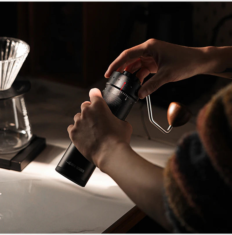 MHW-3BOMBER Manual Coffee Grinder 0.016mm/Click Conical Burr for Espresso Pour Over Adjustable Stainless Steel Barista Tool