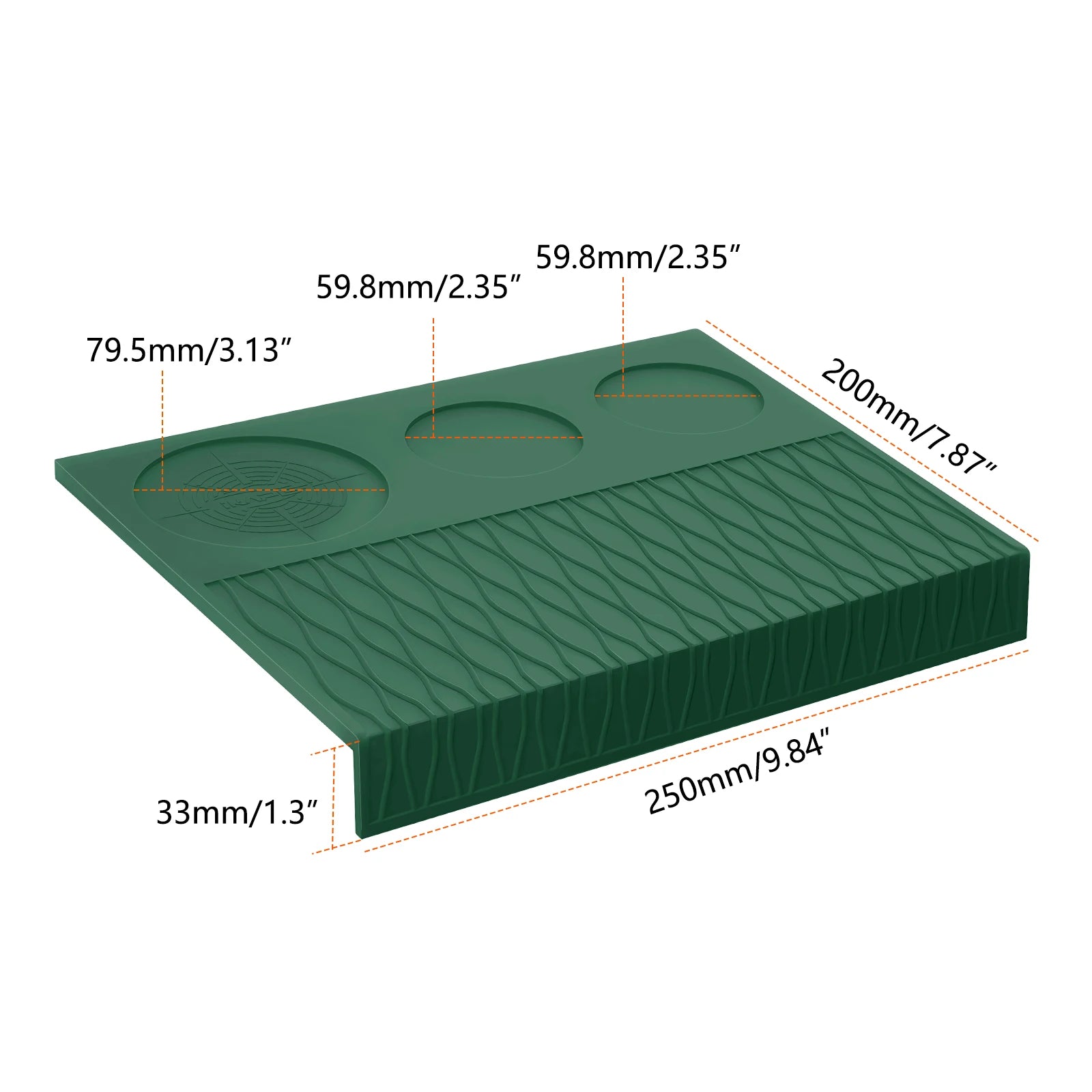 IKAPE Espresso Tamping Mat, Food Grade Silicone Coffee Tamper Mat, Portafilter Tamp Mat Espresso Accessory for Baristas