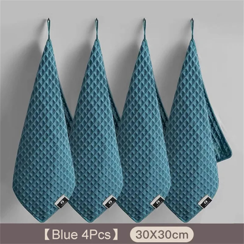 1/4Pcs Coffee Bar Cleaning Towels Super Absorbent Microfiber Cleaning Cloth Towel Home Barista Clean Tool Coffee Machine Cleaner