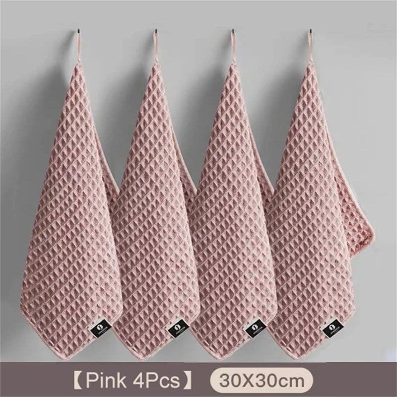 1/4Pcs Coffee Bar Cleaning Towels Super Absorbent Microfiber Cleaning Cloth Towel Home Barista Clean Tool Coffee Machine Cleaner