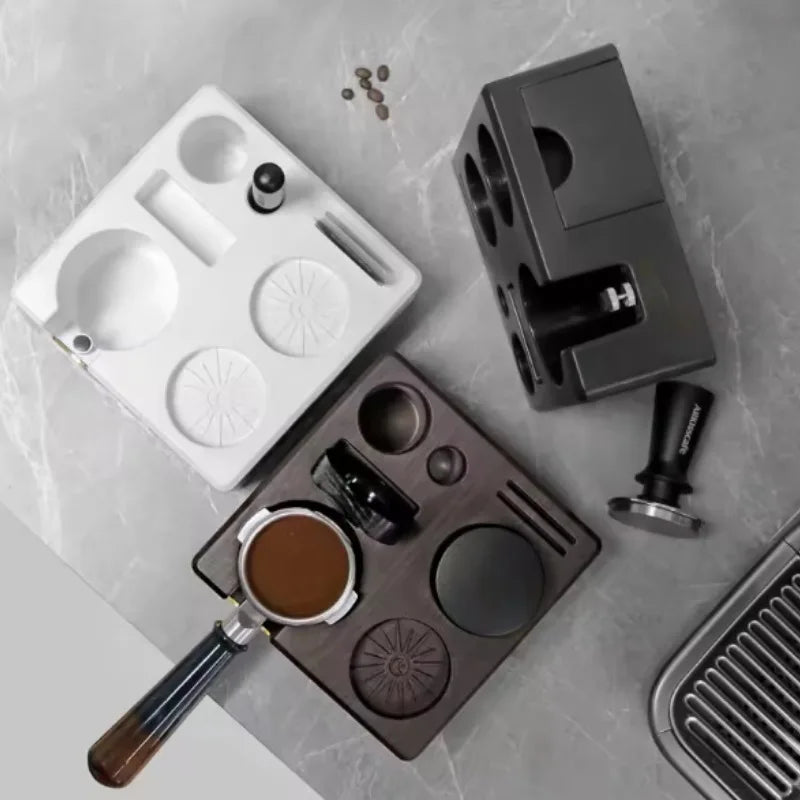 Espresso Coffee Tamp Station 9 in 1 Espresso Organizer Fit 51,54,58MM Distributor Portafilter Holder & Puck Screen Accessories