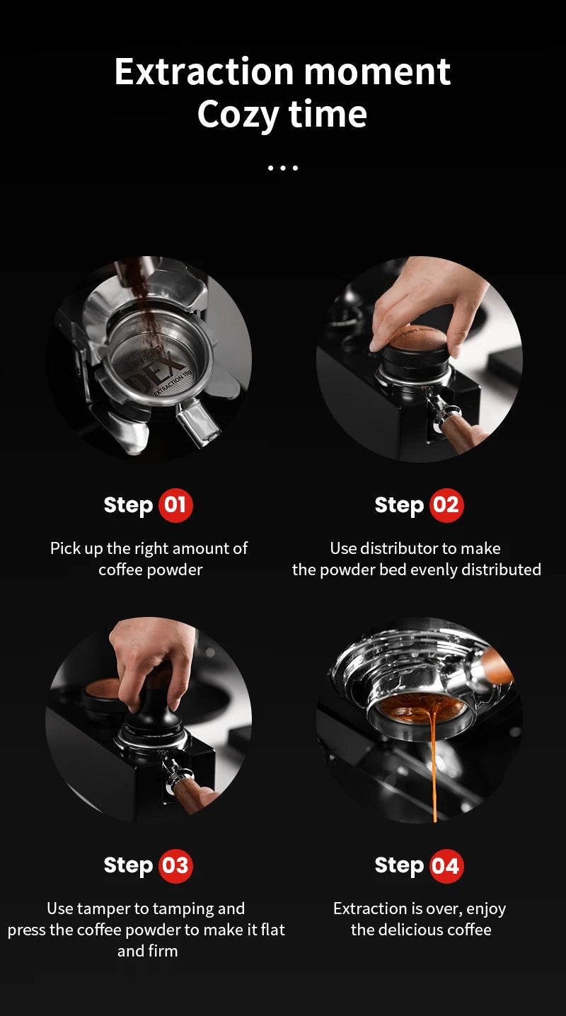 MHW-3BOMBER Constant Pressure Coffee Tamper 45.5mm 49.7mm 51mm 53.35mm 58mm 58.5mm Espresso Flat Tampers Loaded Barista Tool