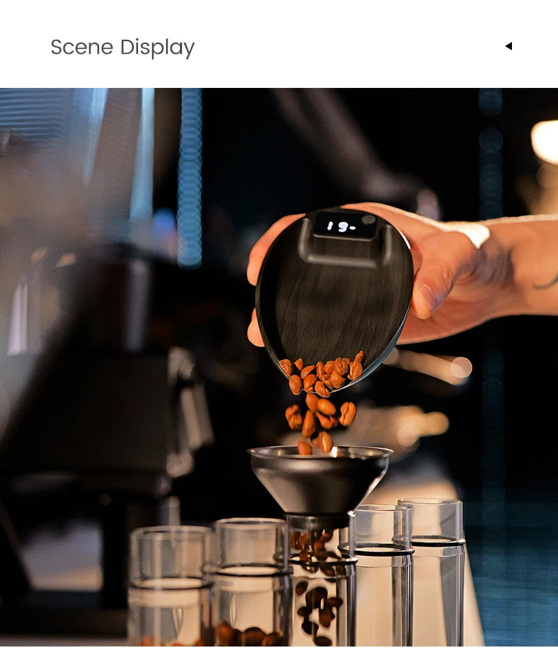 MHW-3BOMBER MVE Coffee Scale ABS Food Kitchen Scale 0.3g Precise Integrated Design with Timer for Espresso Pour Over Brewing