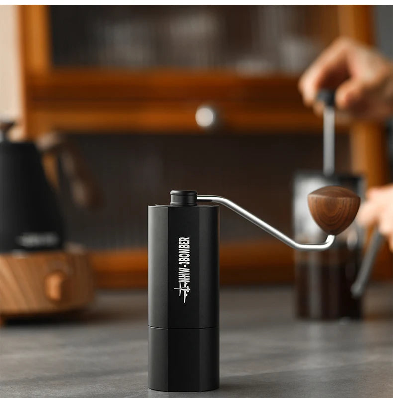 MHW-3BOMBER 38mm Manual Coffee Grinder Magnetic 7 Core Stainless Steel Burr 24 Adjustable Settings Home Barista Accessories