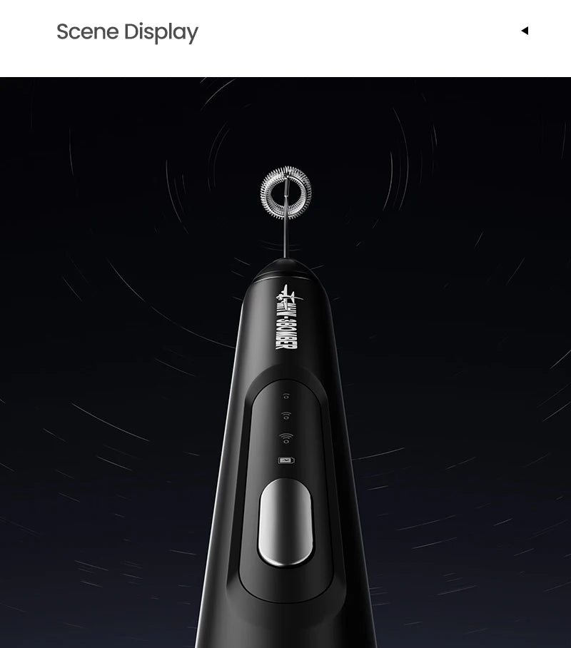 MHW-3BOMBER Electric Milk Frother Rechargeable Handheld Egg Foam Maker with Stainless Whisk for Coffee Latte Cappuccino