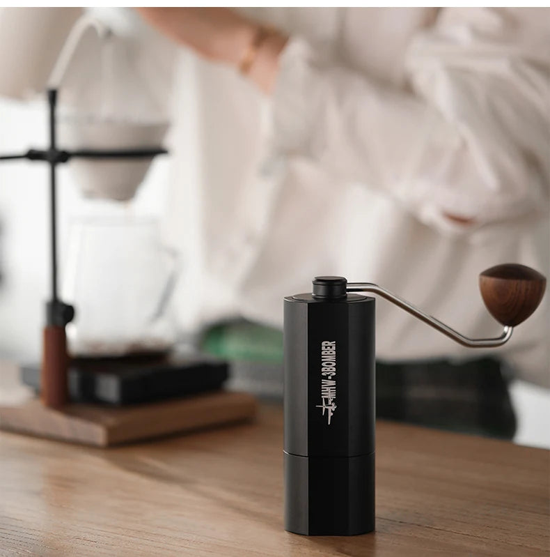 MHW-3BOMBER 38mm Manual Coffee Grinder Magnetic 7 Core Stainless Steel Burr 24 Adjustable Settings Home Barista Accessories