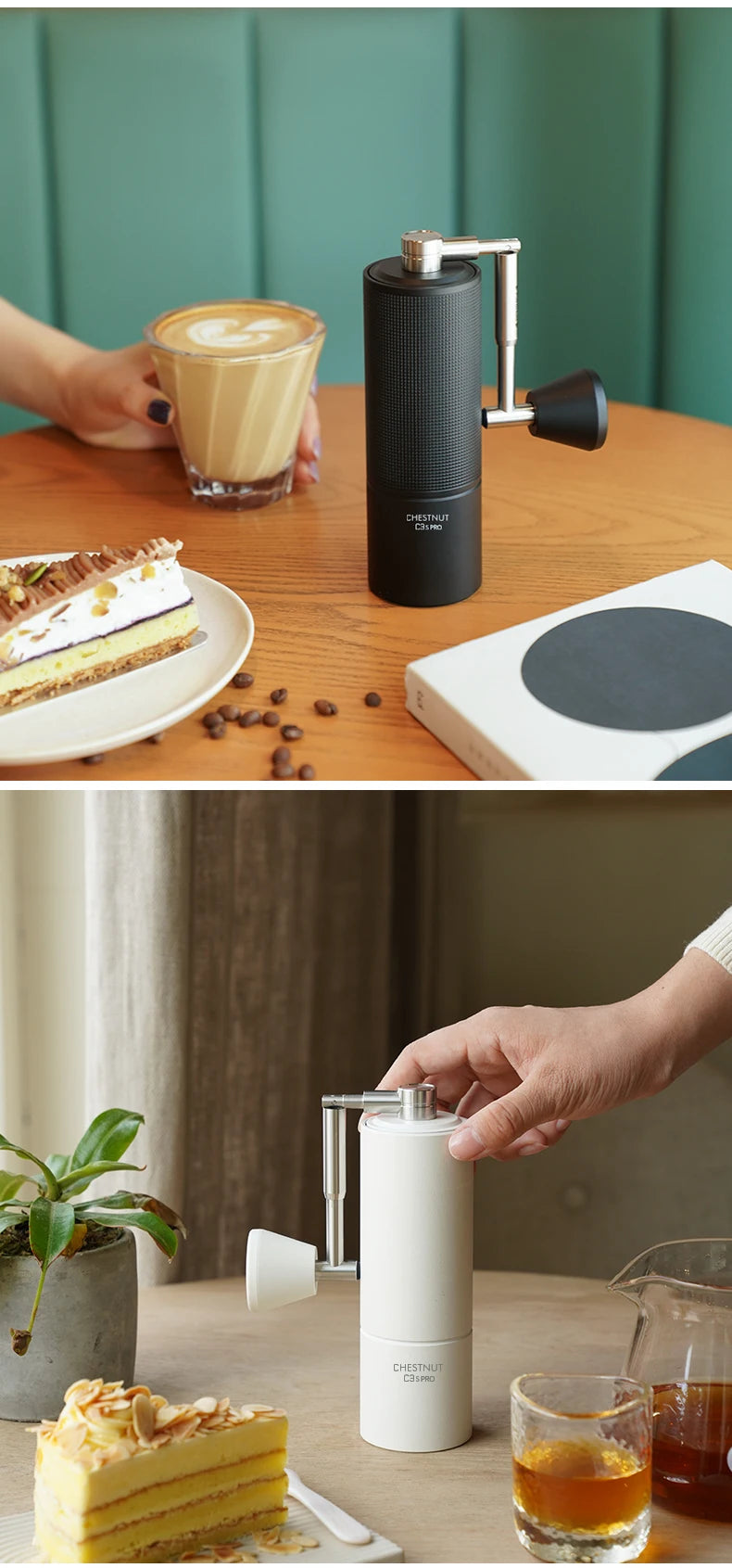 TIMEMORE Store Chestnut C3S PRO Manual Coffee Grinder Capacity 25g Hand Adjustable Steel Core Burr Send Cleaning Brush