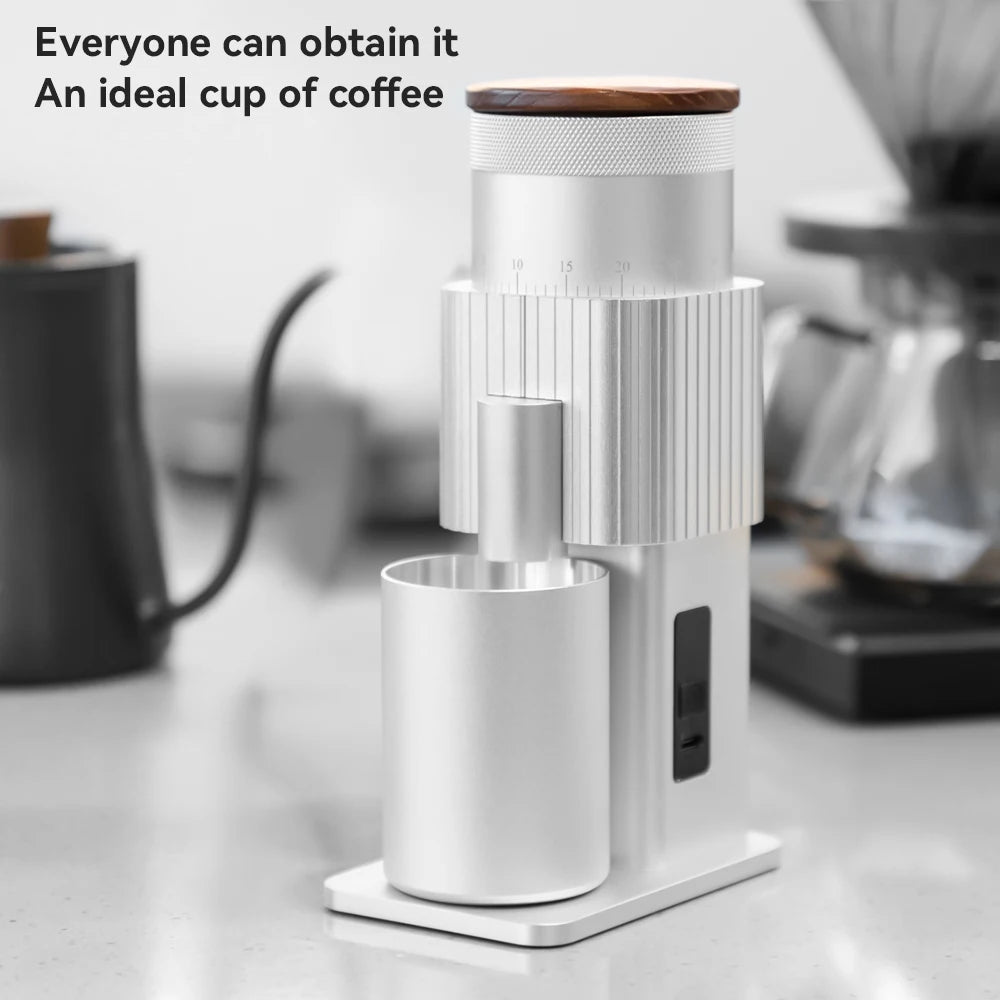 CF WISDOM Portable Electric Coffee coffee accessories Adjustable Coarseness Rechargeable, Aluminum Body, Magnetic