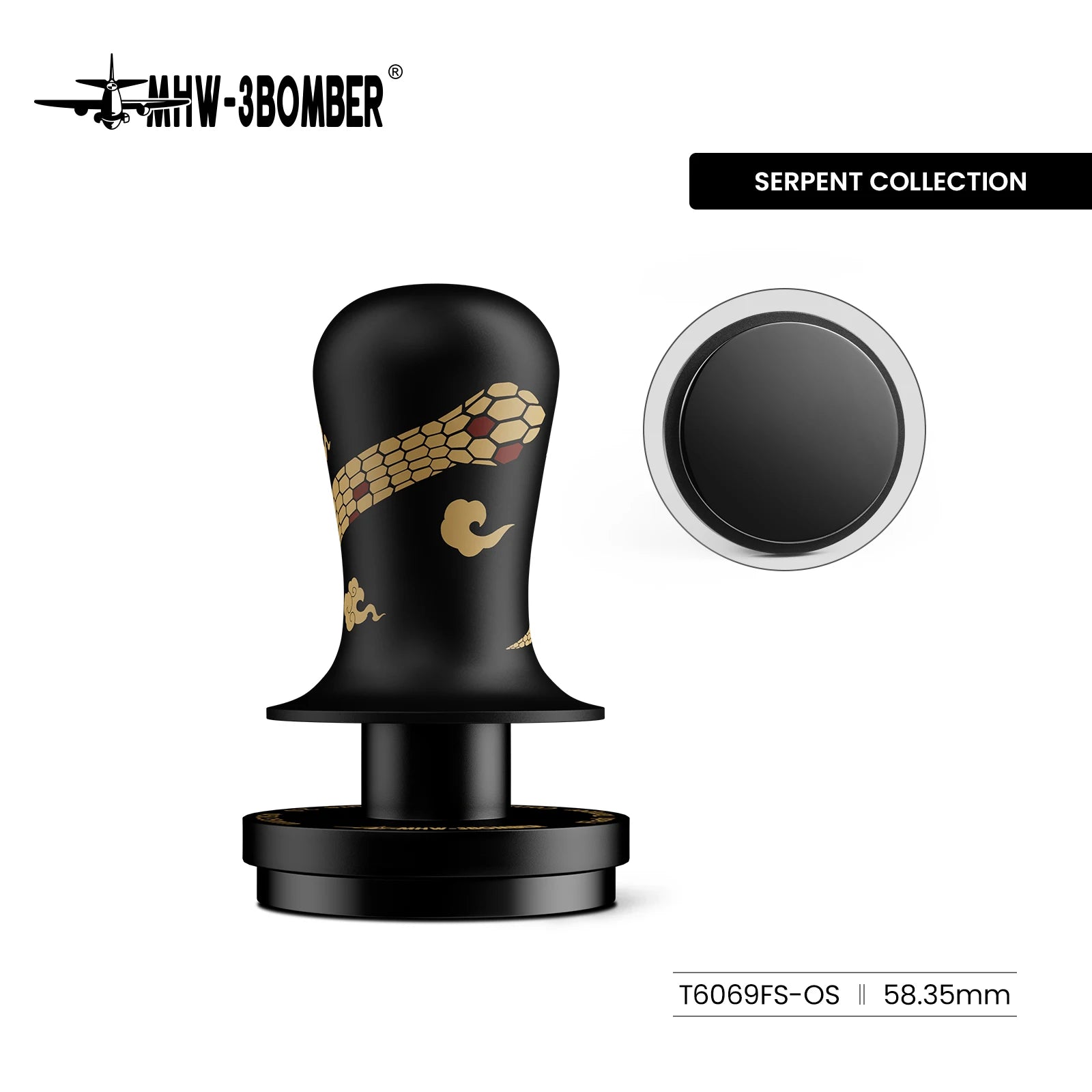 MHW-3BOMBER Constant Pressure Coffee Tamper 45.5mm 49.7mm 51mm 53.35mm 58mm 58.5mm Espresso Flat Tampers Loaded Barista Tool