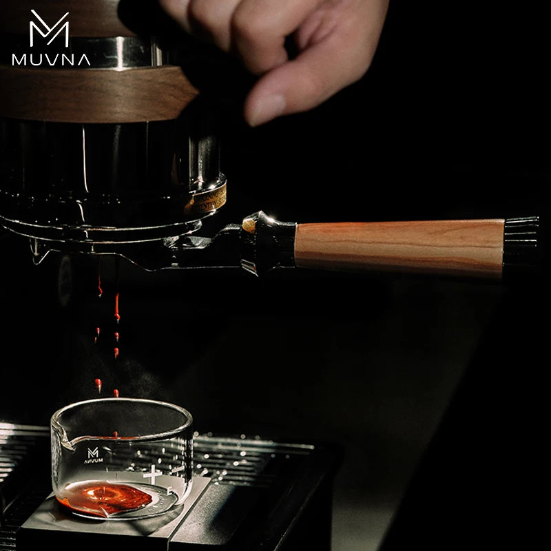 MUVNA Espresso Bottomless Portailfter Lucifer Series, Naked Portafilter with Basket Fits E61/Nuova/Delonghi/Breville Machines