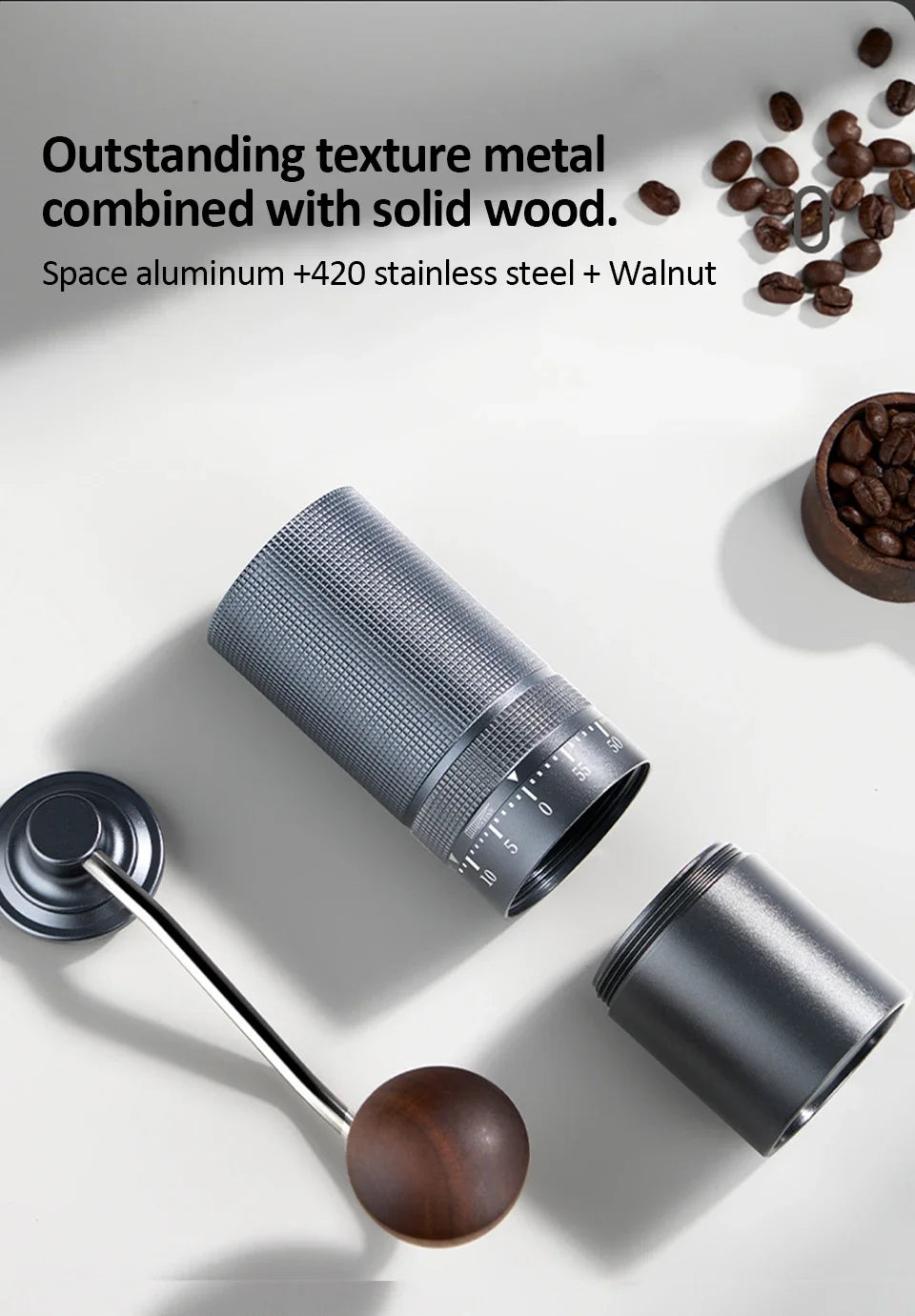 New Manual Coffee Grinder 5/6/7 Core Professional Espresso Bean Coffee Grinder Mill External Adjustable Coffee Maker for Home