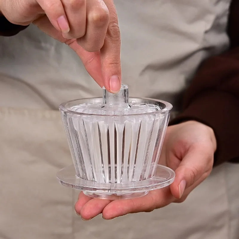 1-4 People Hand-making Coffee Filter Paper Cake Acrylic Coffee Filter Cup Filter Paper Press Household Coffee Accessories