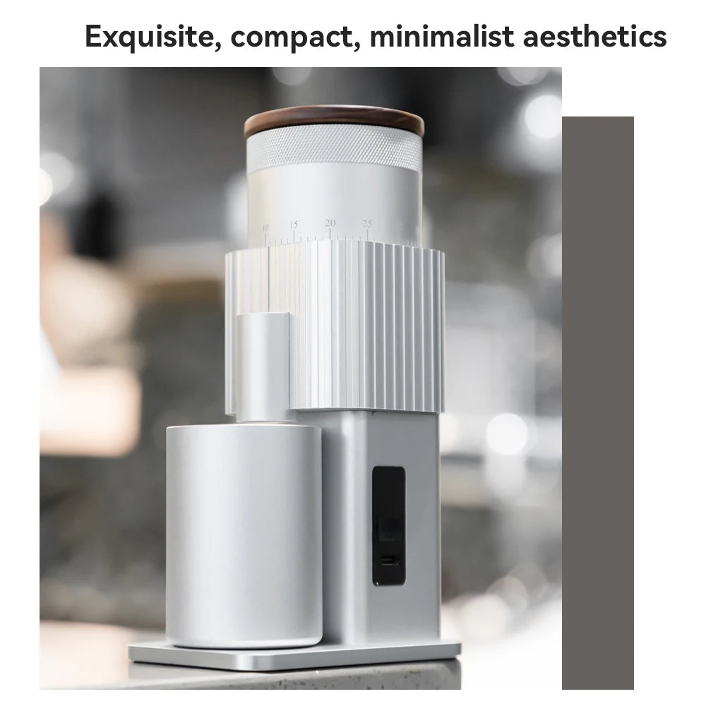 CF WISDOM Portable Electric Coffee coffee accessories Adjustable Coarseness Rechargeable, Aluminum Body, Magnetic