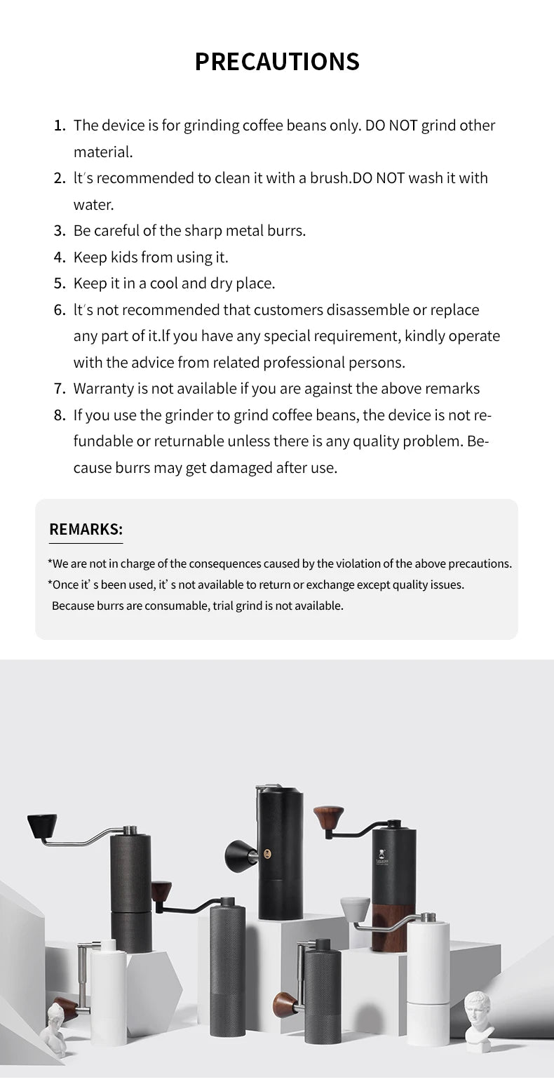 TIMEMORE Store Chestnut C3S PRO Manual Coffee Grinder Capacity 25g Hand Adjustable Steel Core Burr Send Cleaning Brush