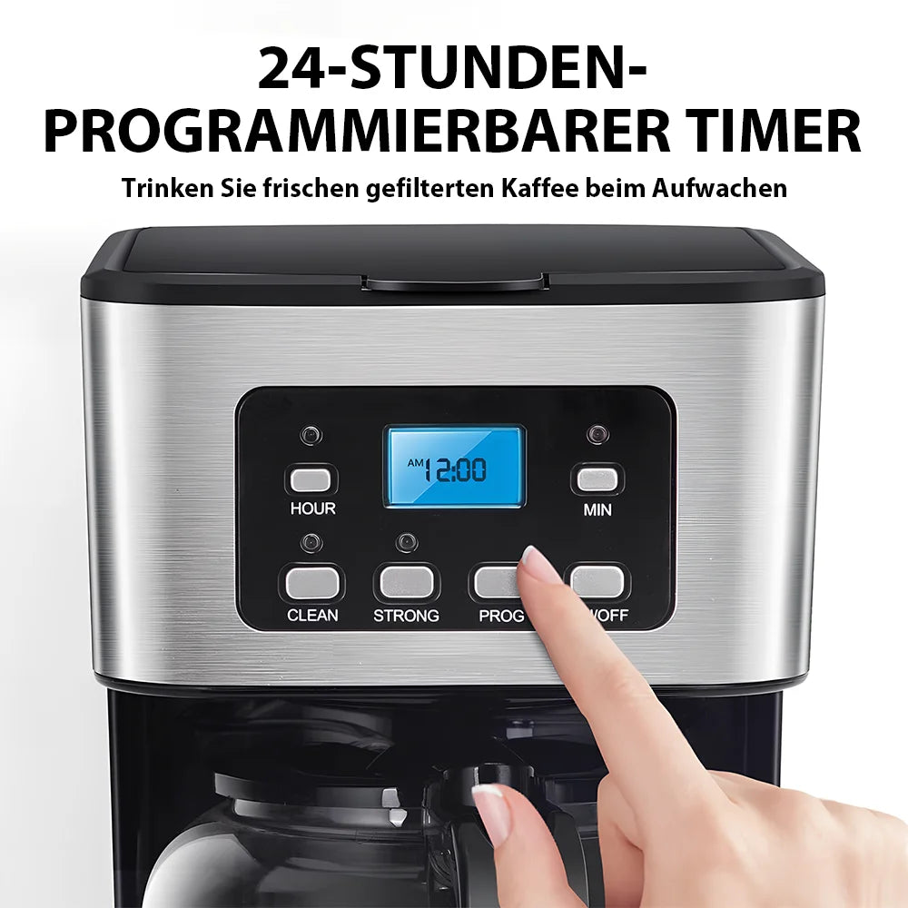 Automatic Espresso Coffee Machine Temperature Adjustable Cold/Hot Super Slim Coffee Maker Machine Ground Coffee Cafeteria