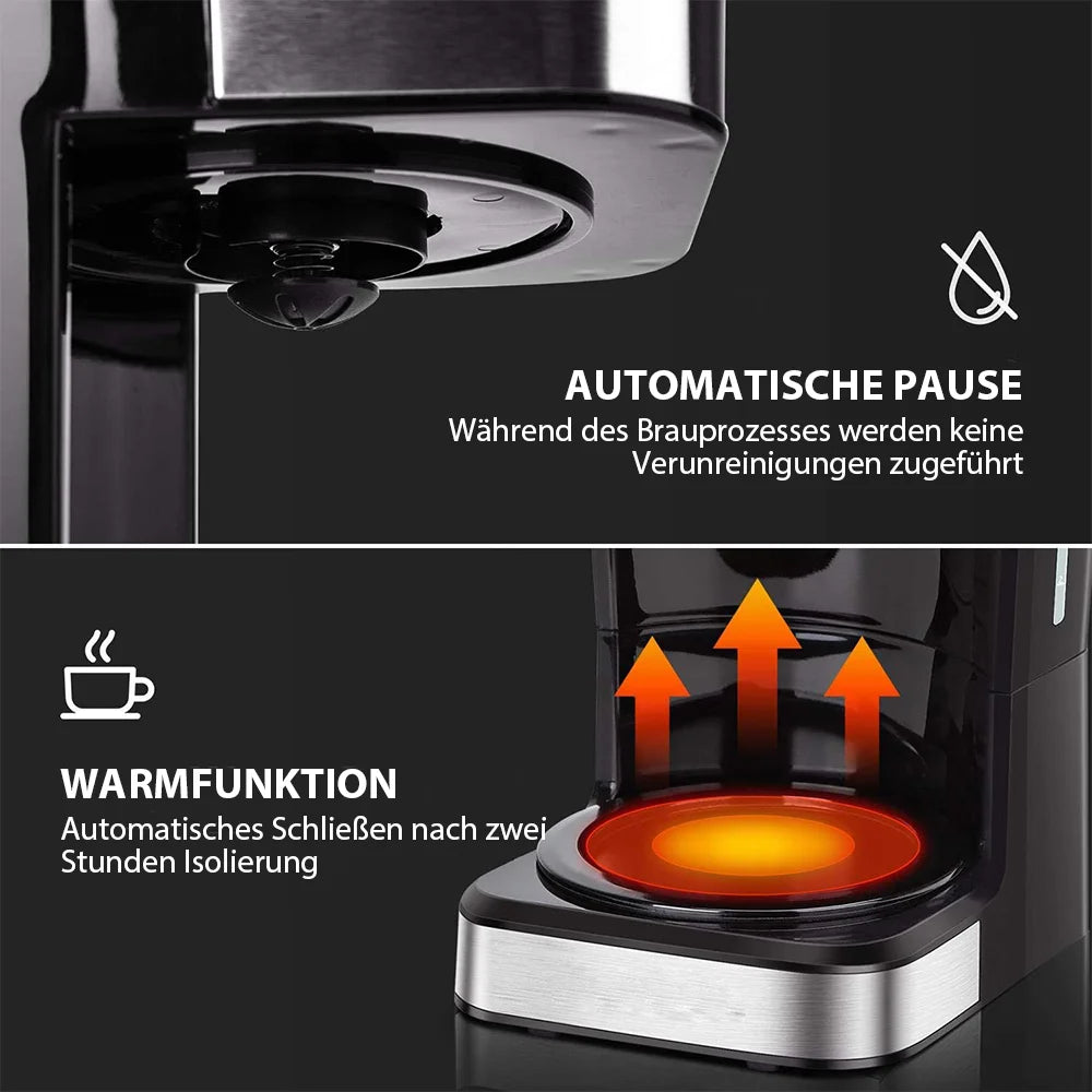 Automatic Espresso Coffee Machine Temperature Adjustable Cold/Hot Super Slim Coffee Maker Machine Ground Coffee Cafeteria