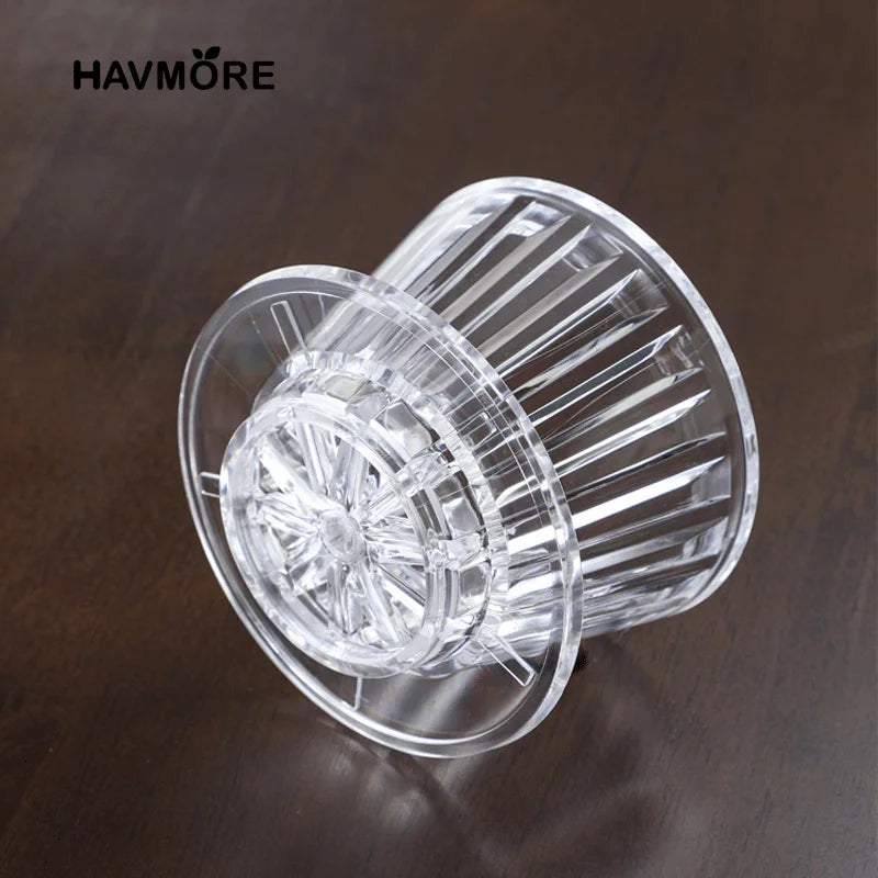 Wave Coffee Dripper 1-2Cups Crystal Eye Pour Over Coffee Dripper With Coffee Filter Papers 50 Sheets Coffee Filter Set