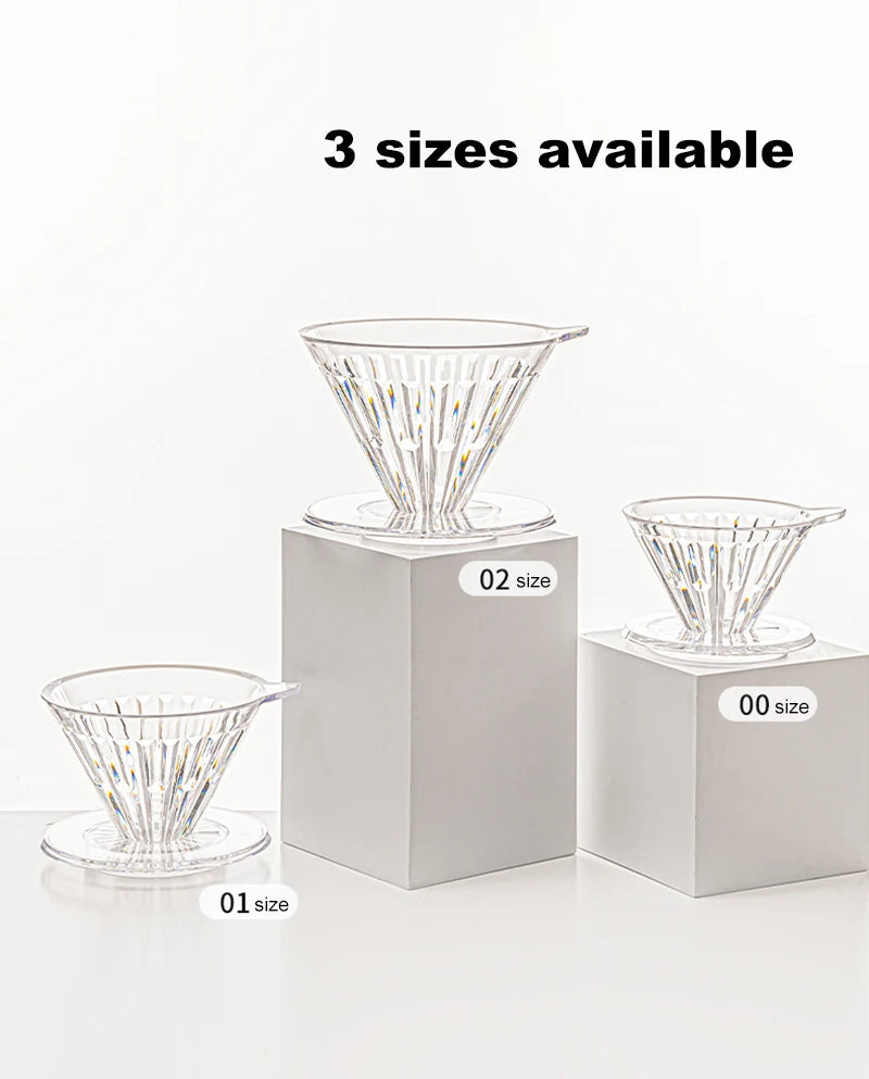 TIMEMORE PCTG Crystal Eye dripper coffee dripper pour over coffee maker Conical coffee filter cup hand drip reusable filters