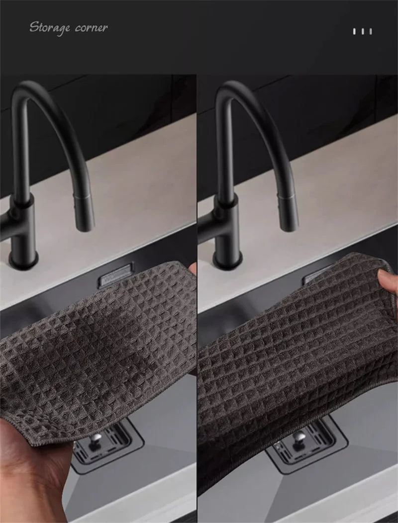 1/4Pcs Coffee Bar Cleaning Towels Super Absorbent Microfiber Cleaning Cloth Towel Home Barista Clean Tool Coffee Machine Cleaner
