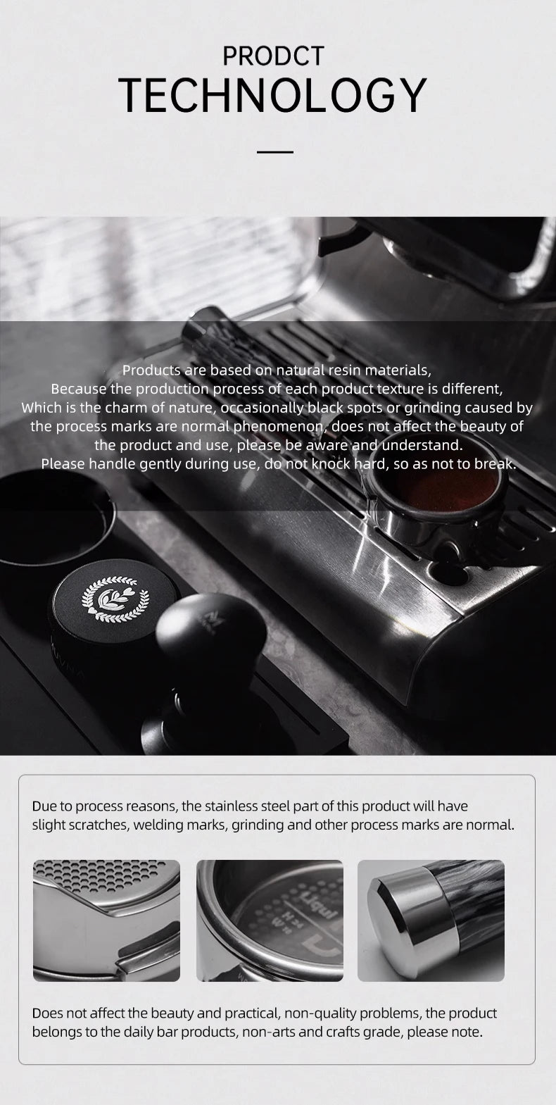 MUVNA Espresso Bottomless Portailfter Lucifer Series, Naked Portafilter with Basket Fits E61/Nuova/Delonghi/Breville Machines