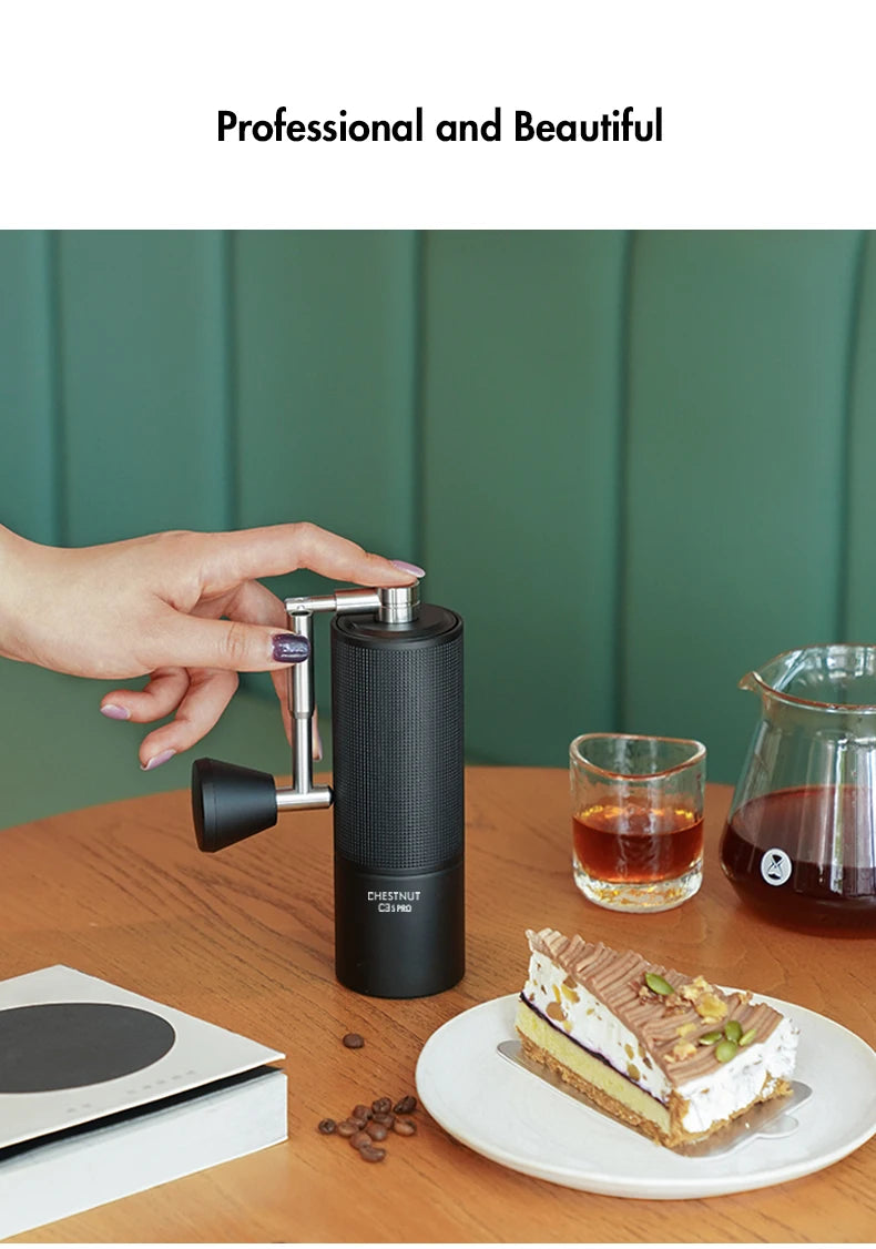 TIMEMORE Store Chestnut C3S PRO Manual Coffee Grinder Capacity 25g Hand Adjustable Steel Core Burr Send Cleaning Brush