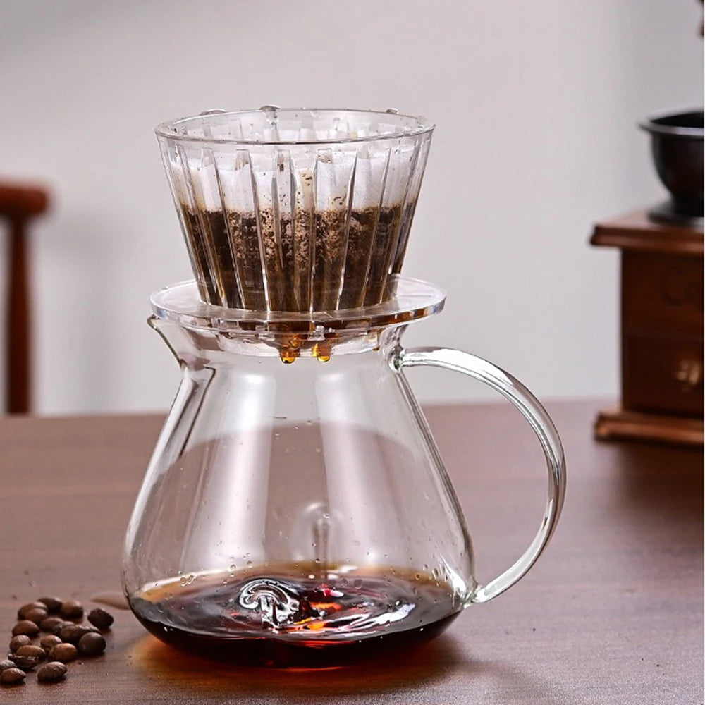 1-4 People Hand-making Coffee Filter Paper Cake Acrylic Coffee Filter Cup Filter Paper Press Household Coffee Accessories