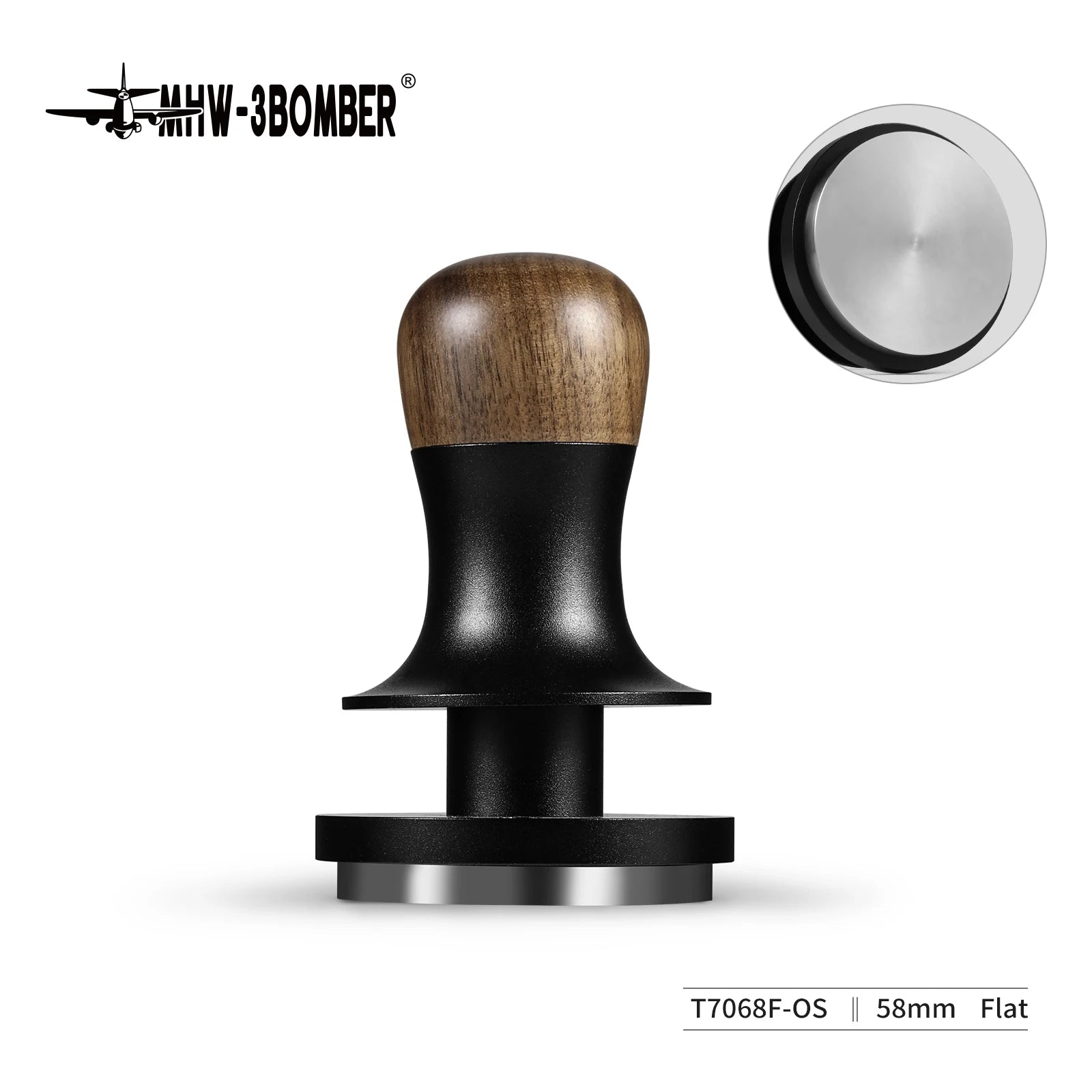 MHW-3BOMBER Constant Pressure Coffee Tamper 45.5mm 49.7mm 51mm 53.35mm 58mm 58.5mm Espresso Flat Tampers Loaded Barista Tool